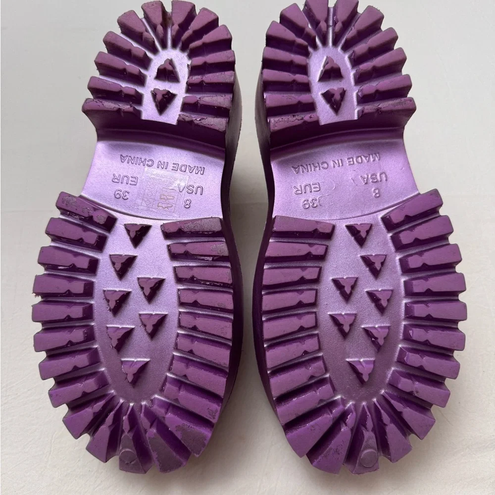 Jeffrey Campbell Metallic Purple Platform Mules - Picture 6 of 6